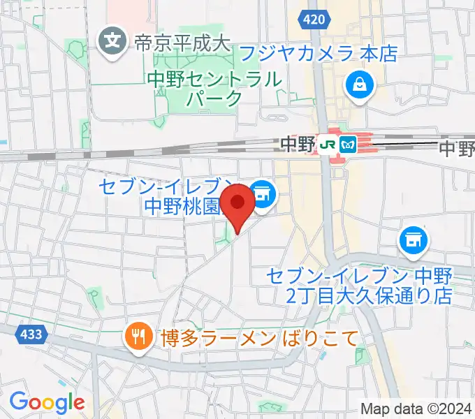 中野ザ・ポケットの地図