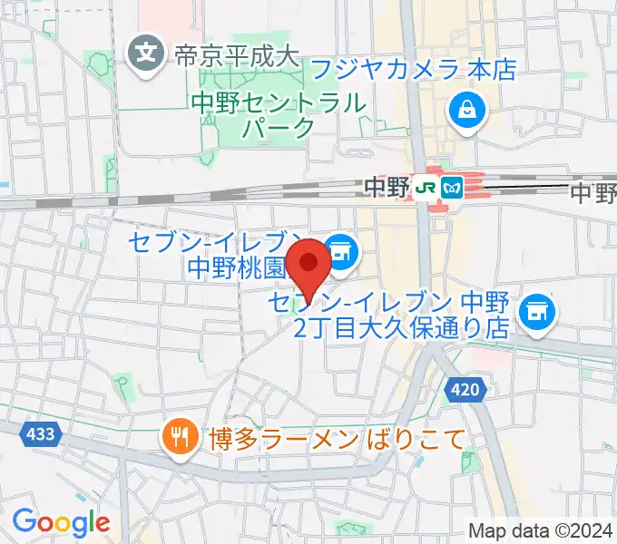 中野ザ・ポケットの地図