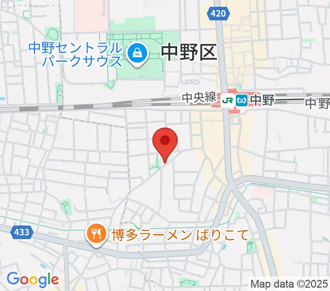 中野ザ・ポケットの地図