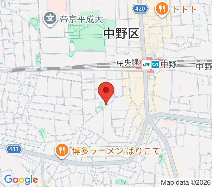 中野ザ・ポケットの地図
