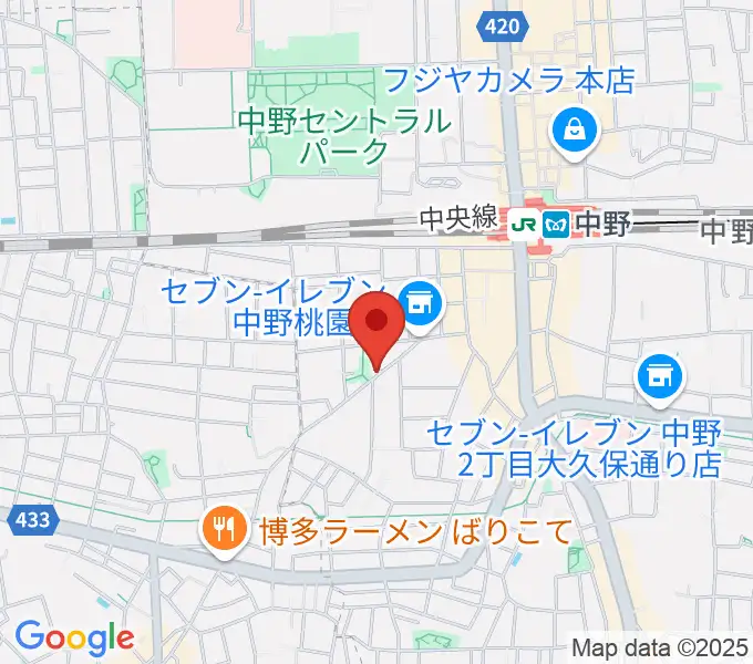 テアトルBONBONの地図