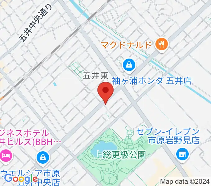 シツデン楽器の地図