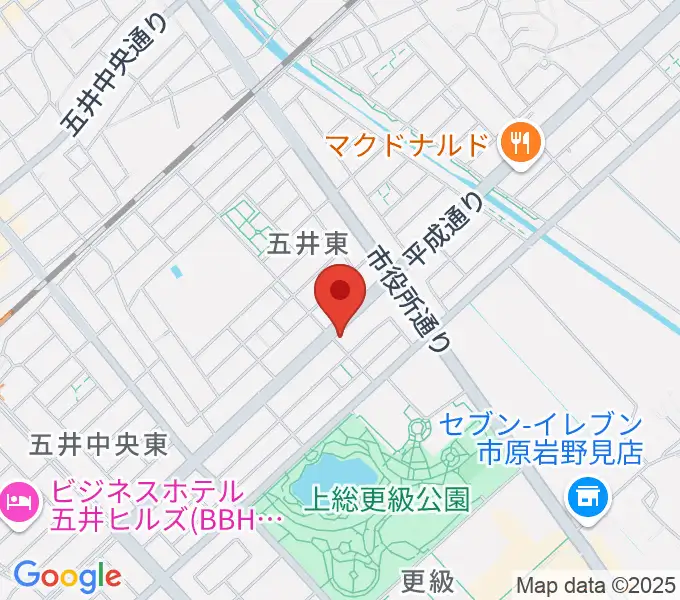 シツデン楽器の地図