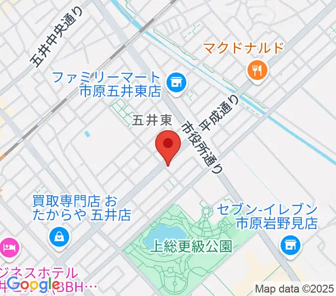 シツデン楽器の地図