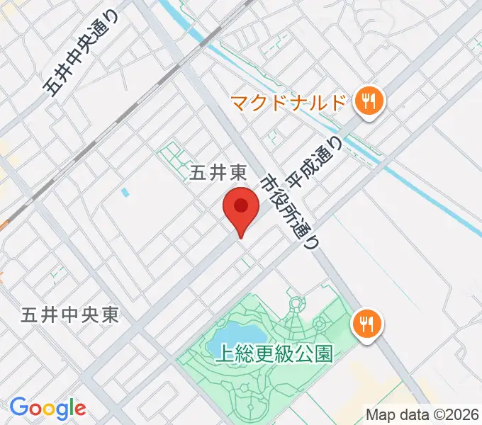 シツデン楽器の地図
