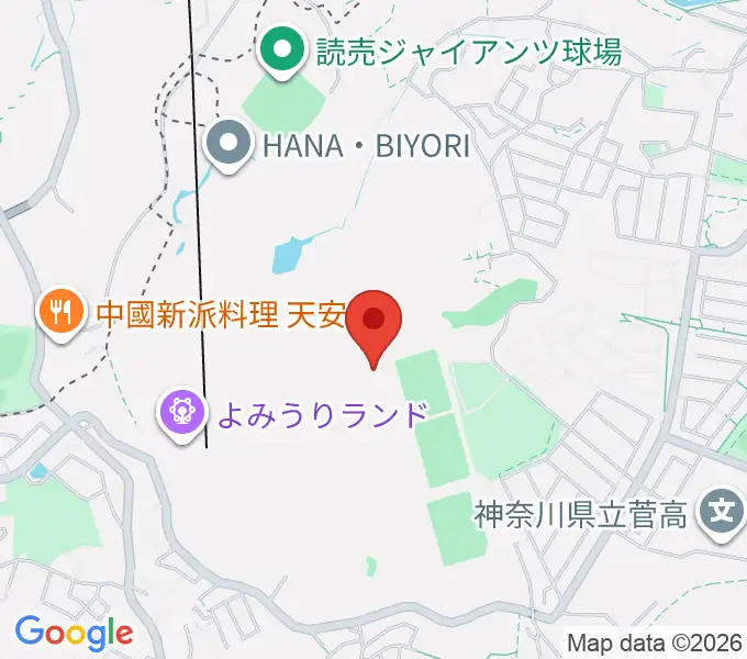 よみうりランド 日テレらんらんホールの地図
