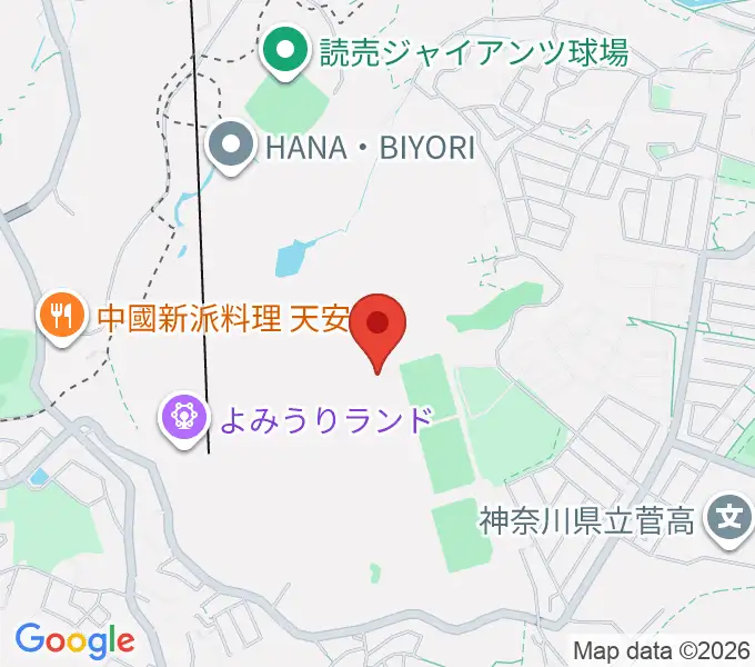 よみうりランド 日テレらんらんホールの地図