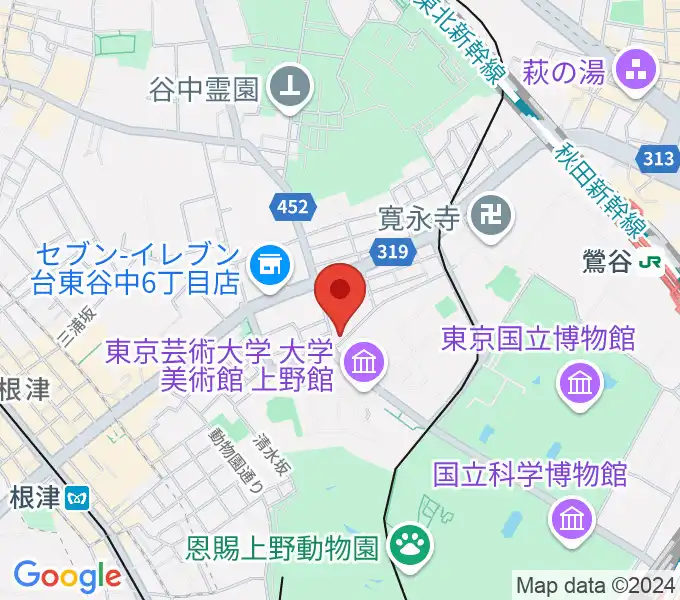 上野Untitledの地図