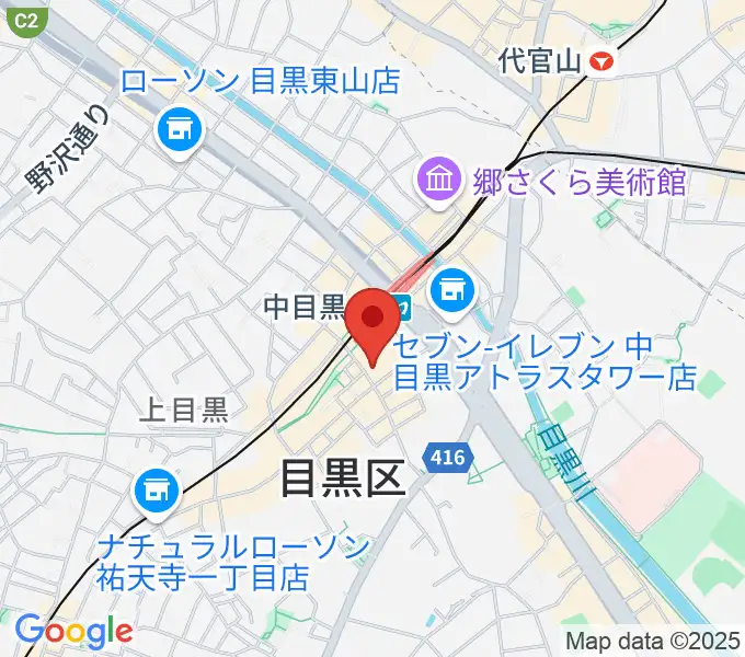 中目黒GTプラザホールの地図