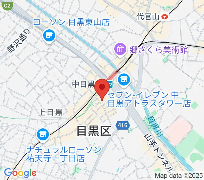 中目黒GTプラザホールの地図