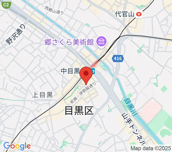 中目黒GTプラザホールの地図
