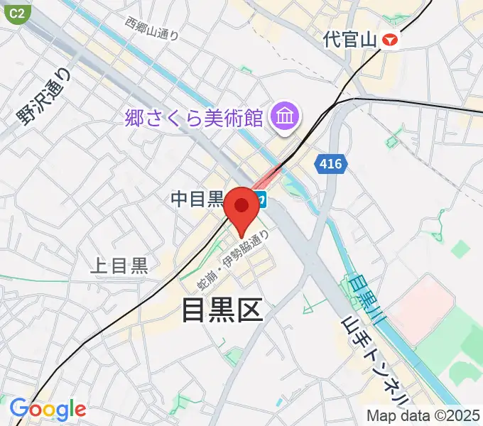 中目黒GTプラザホールの地図