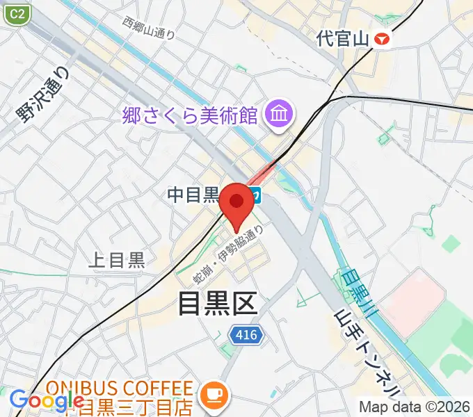 中目黒GTプラザホールの地図