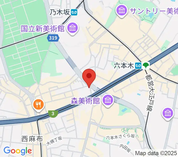 EXスタジオ六本木の地図