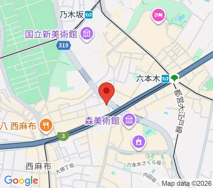 EXスタジオ六本木の地図