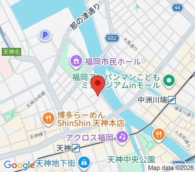 セブンカラーズアーティスト福岡天神校の地図