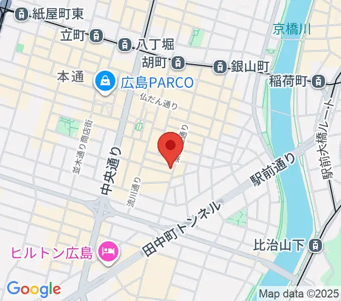 クラブクリーム広島の地図