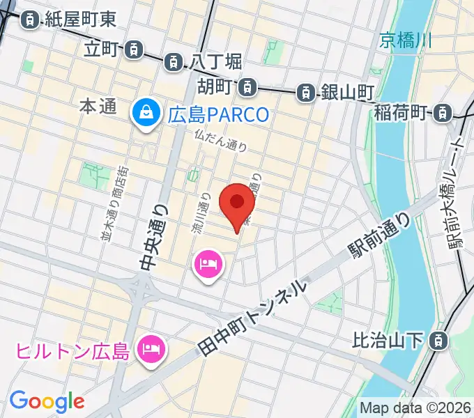 クラブクリーム広島の地図