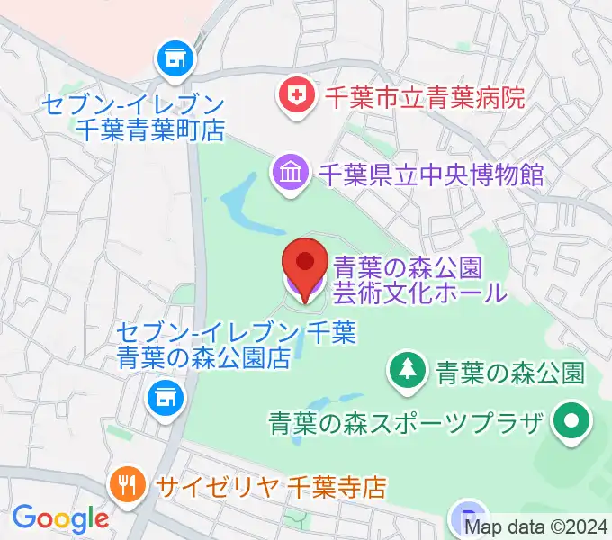 青葉の森公園芸術文化ホールの地図