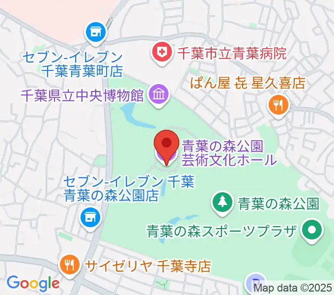 青葉の森公園芸術文化ホールの地図