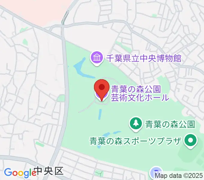 青葉の森公園芸術文化ホールの地図
