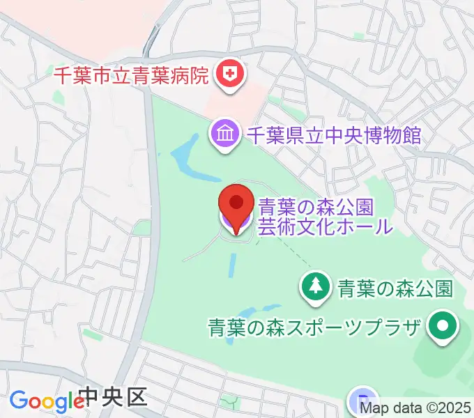 青葉の森公園芸術文化ホールの地図
