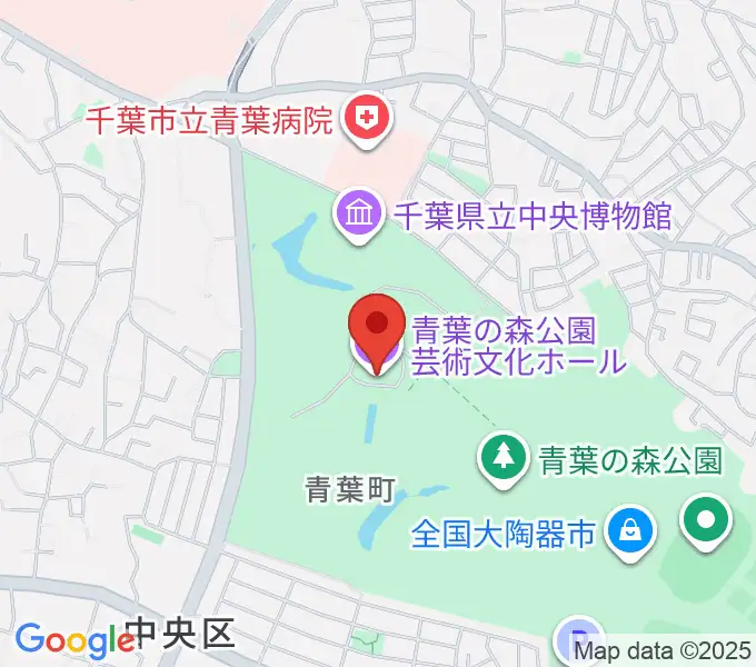 青葉の森公園芸術文化ホールの地図