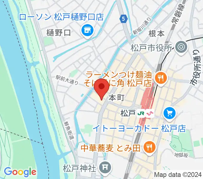 松戸市民劇場の地図