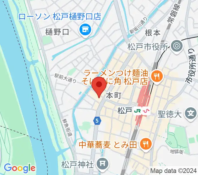 松戸市民劇場の地図