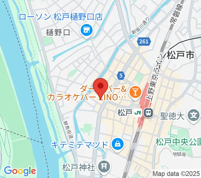 松戸市民劇場の地図