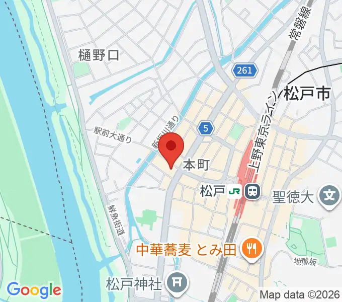 松戸市民劇場の地図