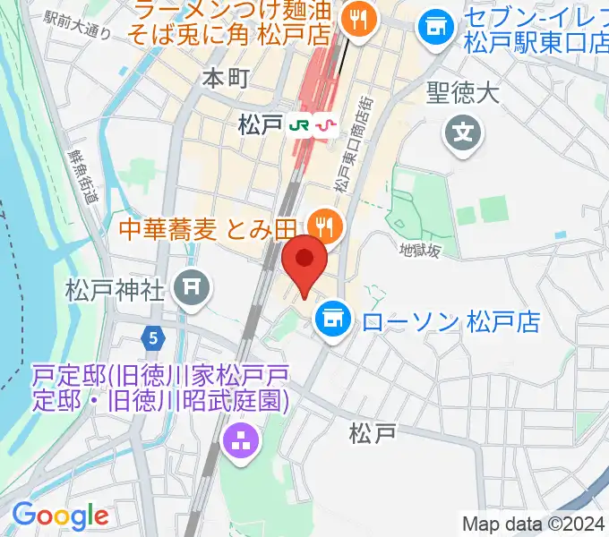 松戸市民会館の地図