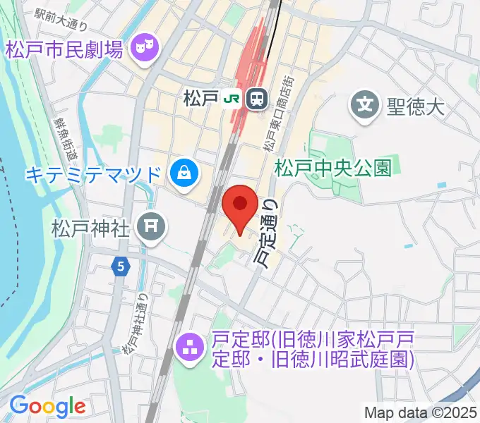 松戸市民会館の地図