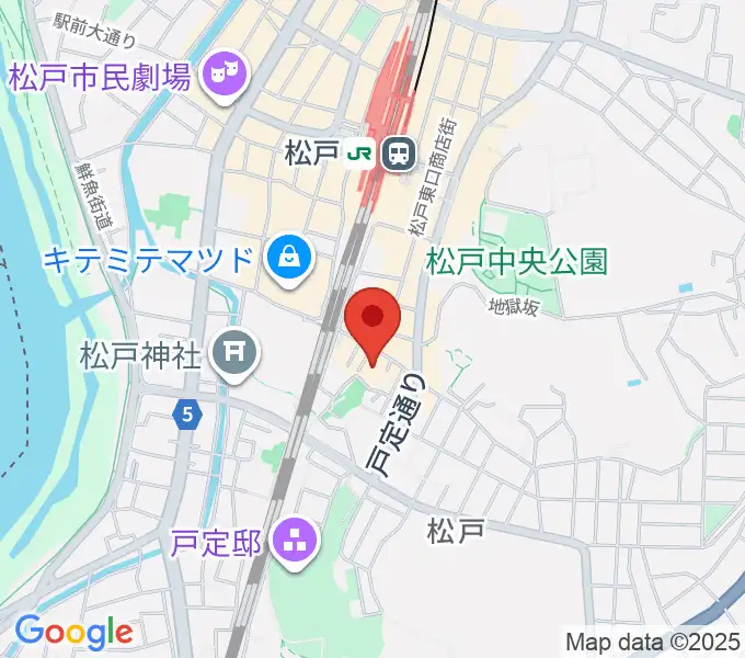 松戸市民会館の地図