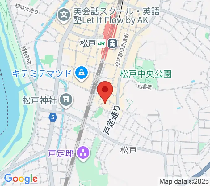 松戸市民会館の地図