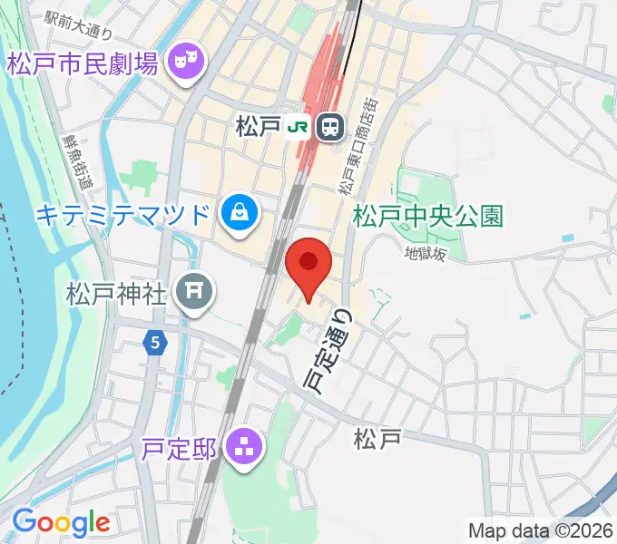 松戸市民会館の地図