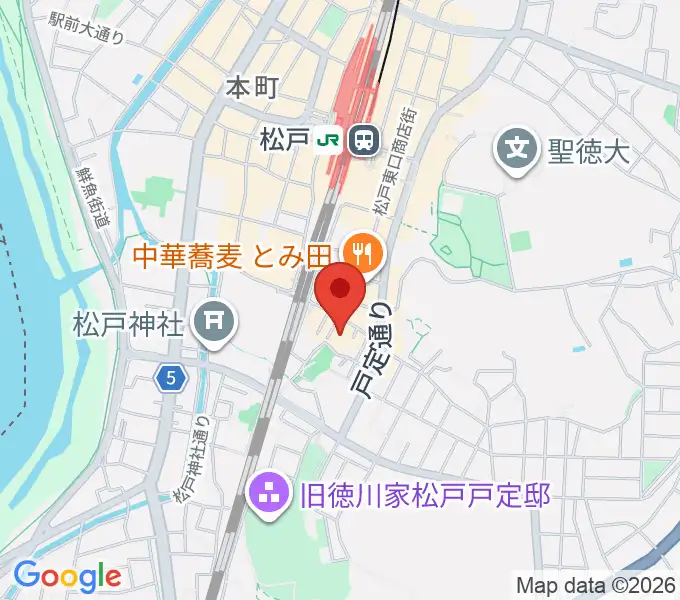 松戸市民会館の地図