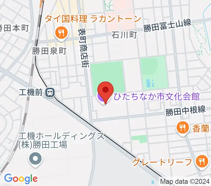 ひたちなか市文化会館の地図