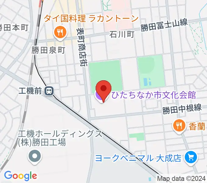 ひたちなか市文化会館の地図