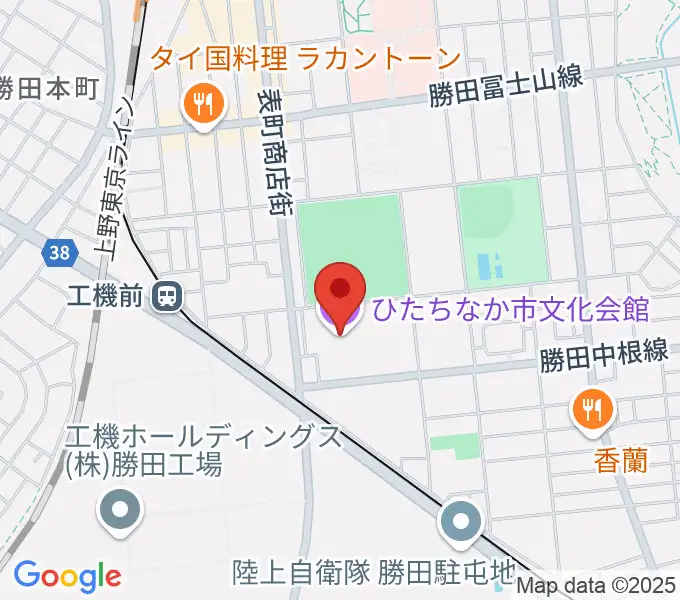 ひたちなか市文化会館の地図