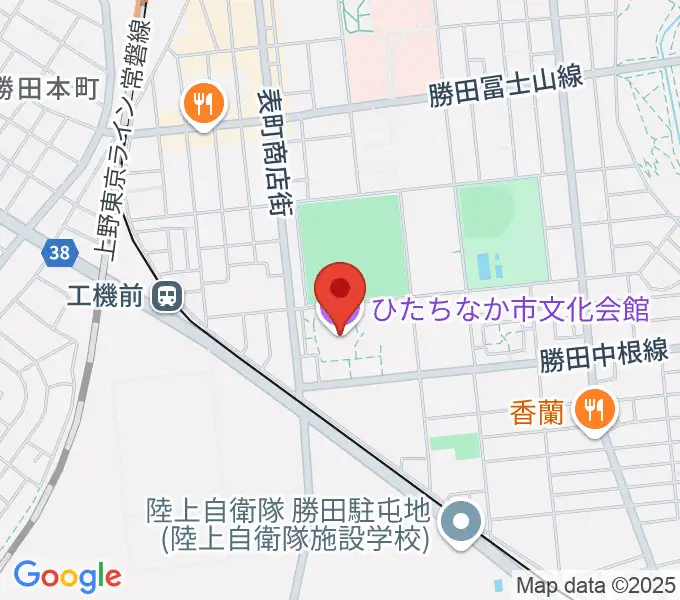 ひたちなか市文化会館の地図