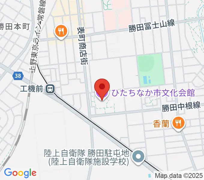 ひたちなか市文化会館の地図
