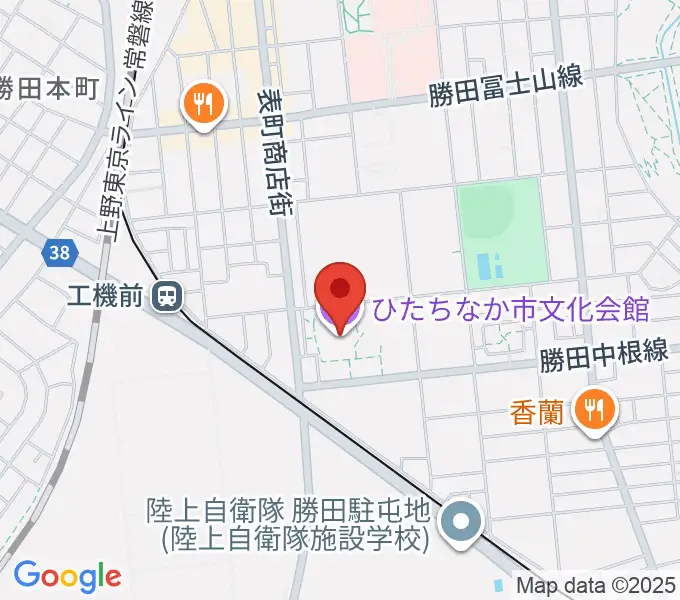 ひたちなか市文化会館の地図