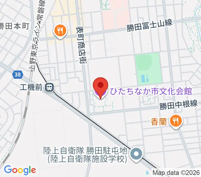 ひたちなか市文化会館の地図