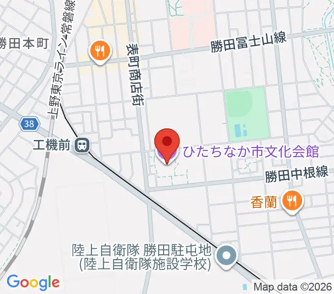 ひたちなか市文化会館の地図
