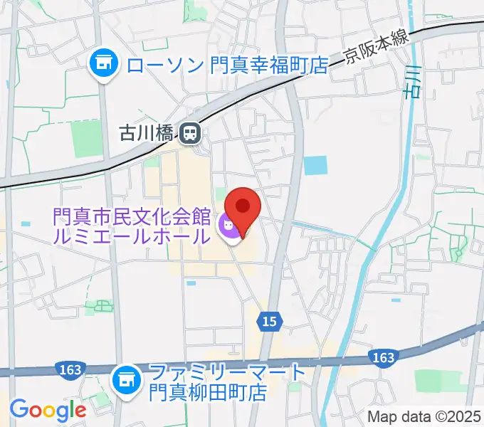 門真市民文化会館 ルミエールホールの地図