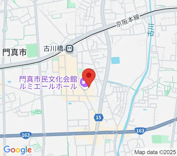 門真市民文化会館 ルミエールホールの地図