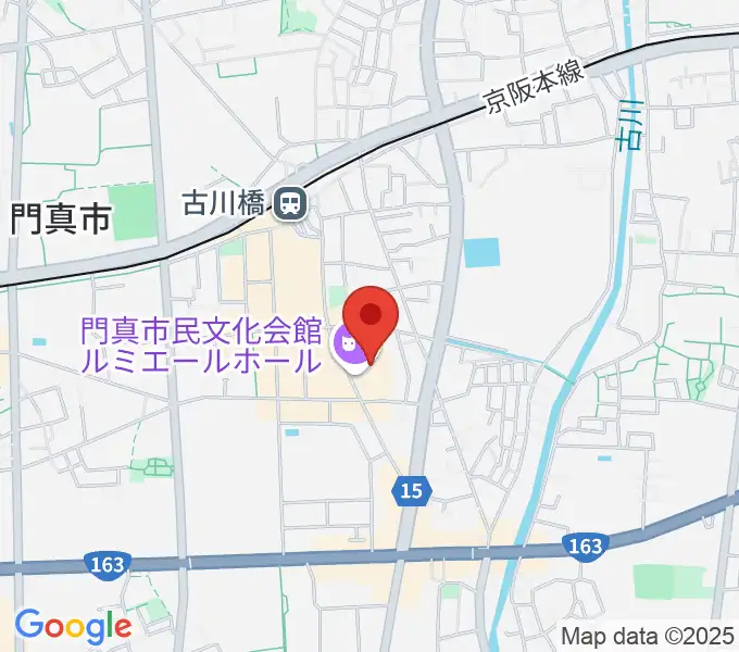 門真市民文化会館 ルミエールホールの地図