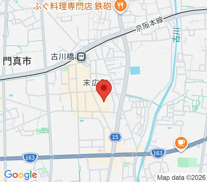 門真市民文化会館 ルミエールホールの地図