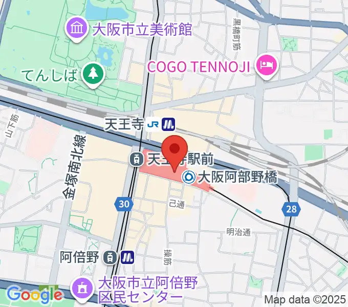 近鉄アート館の地図